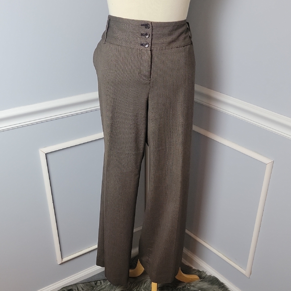 THE LIMITED Cassidy Fit Brown Orange Herringbone Preppy Y2K Office Dress Pant 12